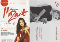 Anne Sophie Mutter Mozart Barbican Theatre 2x Advertising Postcard s