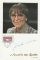 Annette Von Aretin Bavarian Quiz TV Show Hand Signed Photo