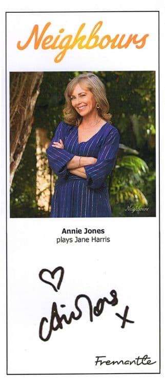 Annie Jones as Jane Harris Neighbours Hand Signed Cast Photo
