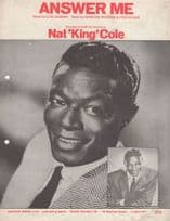Answer Me Nat King Cole Sheet Music