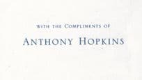 Anthony Hopkins Silence Of The Lambs Star Official Compliments Slip Ephemera
