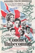 Anthony Steel William Lucas Robin Halstead Sherlock Holmes Hand Signed Theatre Flyer
