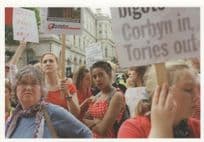 Anti DUP March 2017 Tory Party Out Jeremy Corbyn Photo Postcard