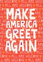 Anti Racism Make America Greet Great Again USA Politics Postcard