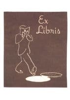 Antioch Bookplate Company Head Stuck In A Book Plate Postcard