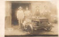 Antique American Miniature Train Construction Crew Old Postcard