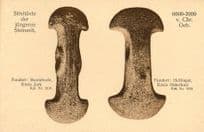 Antique Battle Axe Prehistoric German Vintage Stone Age Postcard