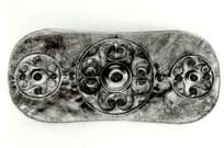 Antique Bronze Shield Ornament From Thames River at Battersea RPC Postcard