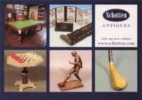 Antique Chess Board Football Statue Snooker Table Postcard