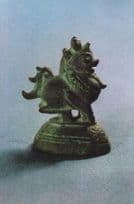 Antique Chinese Bronze Paperweight Jimsar Tang Dynasty China Postcard