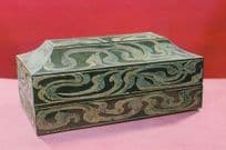 Antique Chinese Double Deck Pastel Lacquer Box Han Dynasty Postcard