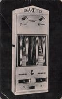 Antique Cigarette Machine Smoking Old Worn Real Photo Postcard