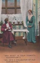 Antique Collector Career Discussion Old Curiosities Postcard