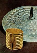 Antique Danish Bracelet Belt Disc Prehistoric Bronze Age Postcard