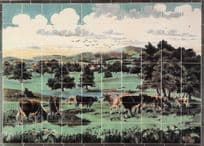 Antique Farming Tiles London Street Reading Postcard