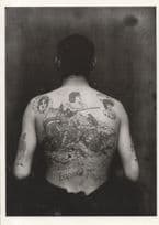 Antique French Vintage Tattoo Man Paris France 1905 Photo Postcard