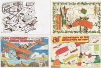 Antique Glider Biplanes Plane Aviation 4x Advertising Postcard s