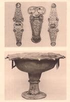 Antique Gold Buckle & Clasps from Taplow Grave Bucks Old Postcard