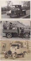 Antique Panel Old Lorry Transport Postcard & Photo 3x Bundle