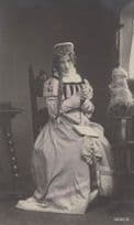Antique Princess In Castle Fashion Glamour German Postcard