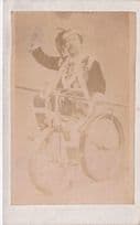 Antique Russian Bicycle Cycling Circus Act Original Mounted Photo