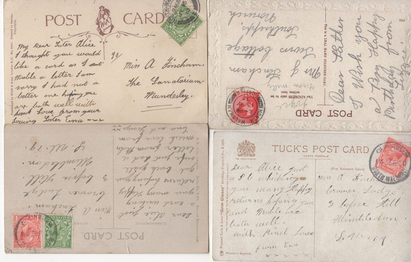 Antique Ship North Walsham Norfolk Map 1910 Greetings 4x Postcard