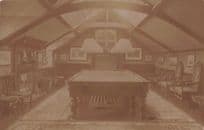 Antique Snooker Billiards Social Club Table Monica White RPC Postcard