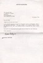 Anton Rodgers Hand Signed Official Headed Paper Autograph