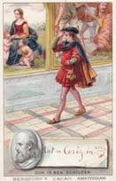 Antonio da Correggio Painter Printed Signed Bendorps Postcard Antique Trade Card