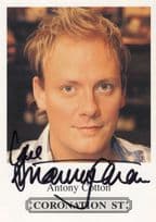 Antony Cotton Coronation Street Hand Signed Cast Card Photo