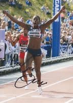 Anyika Onuora British Olympic Games Giant 12x8 Hand Signed Photo