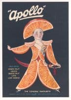 Apollo Favourite Orange Fruit Squash Drink Advertising Postcard