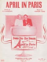 April In Paris Doris Day Vintage Sheet Music