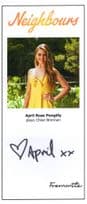 April Rose Pengilly Neighbours TV Show Hand Signed Cast Photo & Amazing Reverse