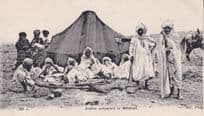 Arabes Preparant le Mechoui Customs Vintage Algeria Postcard