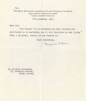 Archbishop Lord Fisher Of Lambeth Autograph Request 1963 Letter