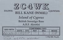 ARF Akrotiri British Soverign Base Cyprus QSL Radio Card