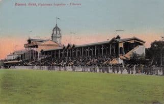 Argentina Buenos Aires Hipodromo Horse Racing Stadium Postcard