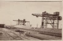Argentina Railroad Construction Railway Cranes Antique Postcard