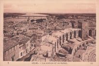 Arles Roman Theatre Bullfighting Antique French Aerial Postcard