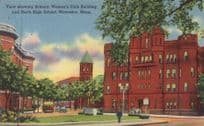 Armory Womens Club Building North High School Worcester MA USA Old Postcard