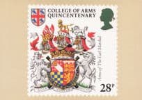Arms Of Earl Marshall Military Heraldry Shield Painting Postcard