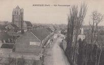 Arneke Aerial Birds Eye Antique Norway Postcard