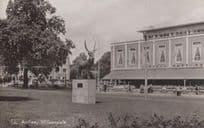 Arnhem Willemsplein Bull Stag Monument Dutch Real Photo Postcard