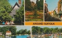 Around Suffolk Boat Rowing Boats Yacht 1970s Sailing Postcard