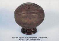 Arsenal FC Hand Signed 1934 Trophy Exhibition Football Postcard