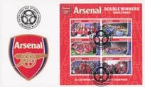 Arsenal Football Club Double Winners Stamp Set First Day Cover