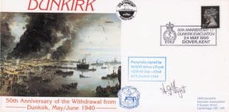 Arthur Fryatt Dunkirk 1940 Battle 45 Star WW2 Veteran Hand Signed FDC