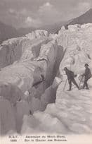 Ascension Du Mont Blanc Sur Le Glacier Des Bossons Swiss Postcard