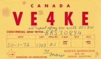 Ashern Manitoba Canada Amateur Radio QSL 1970s Card